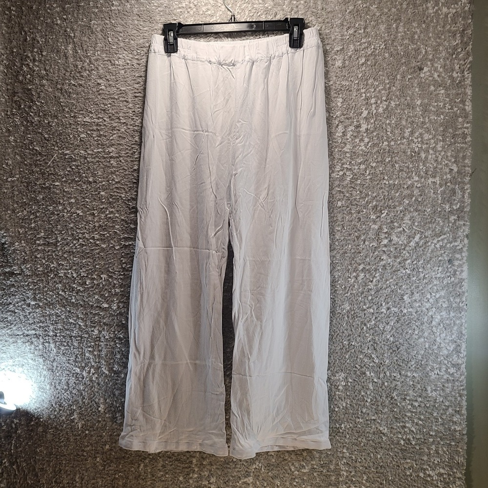 Sleeper Brand Party Pajama Womens Lounge Pants White Viscose (Missing‎ Feathers)
